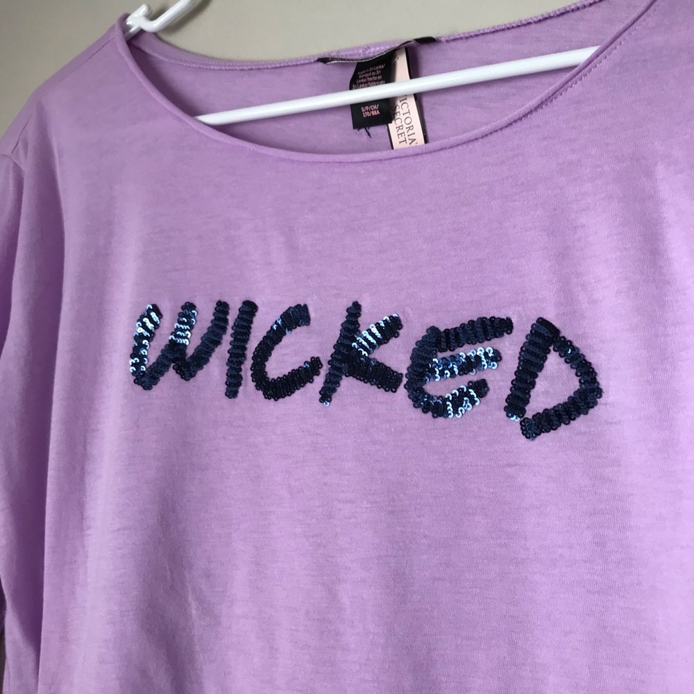 Victorias Secret PINK Bling Tee WICKED size S NWT